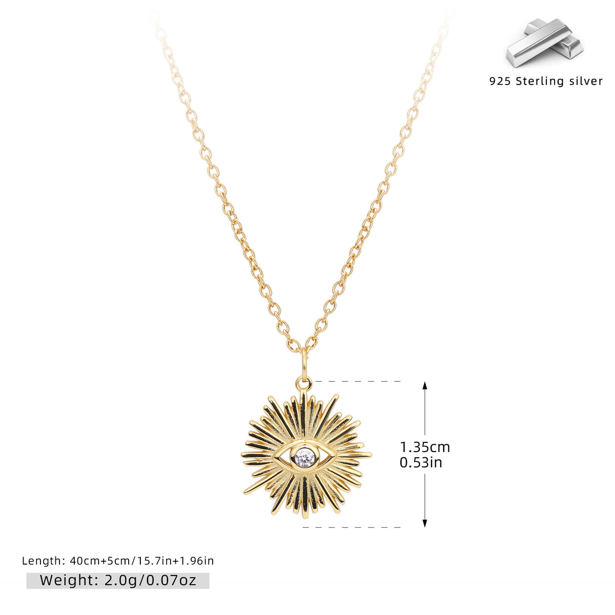 Evil Eye Fashion Necklace YCN304 – image 11