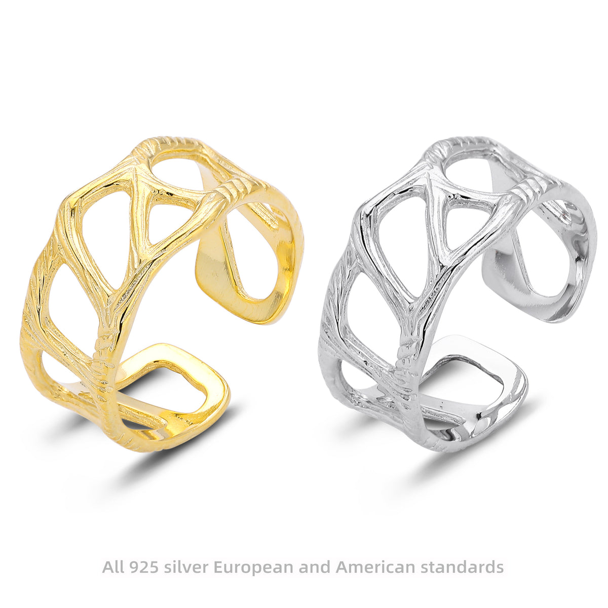 Wrinkled Openwork Irregular Ring