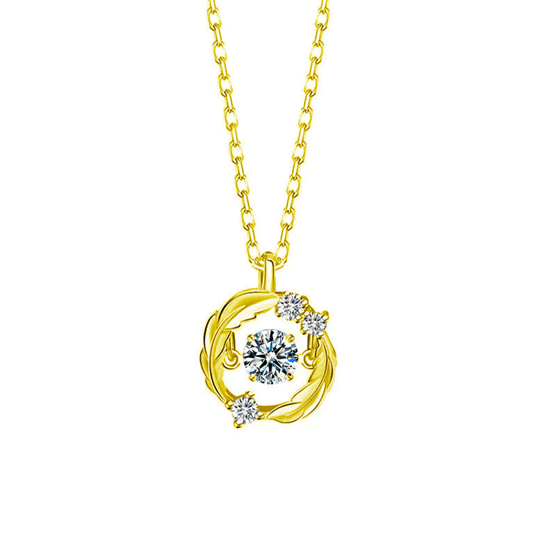 Moissanite Feather Pendant Necklace – image 6