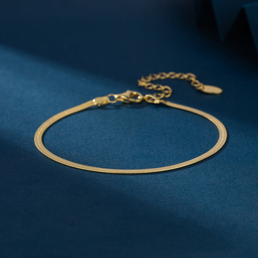 Flat Snake Chain Bracelet – detail view 3