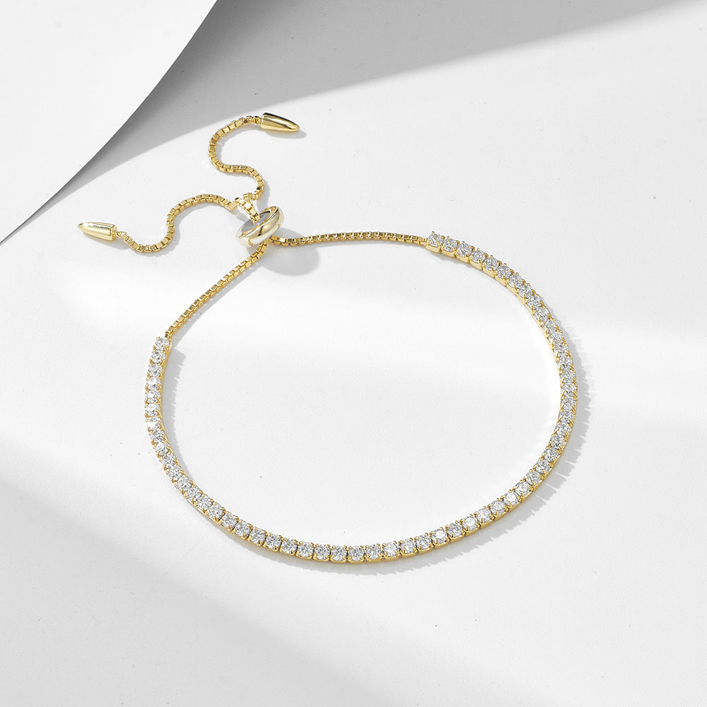 Full Round Zircon Adjustable Bracelet