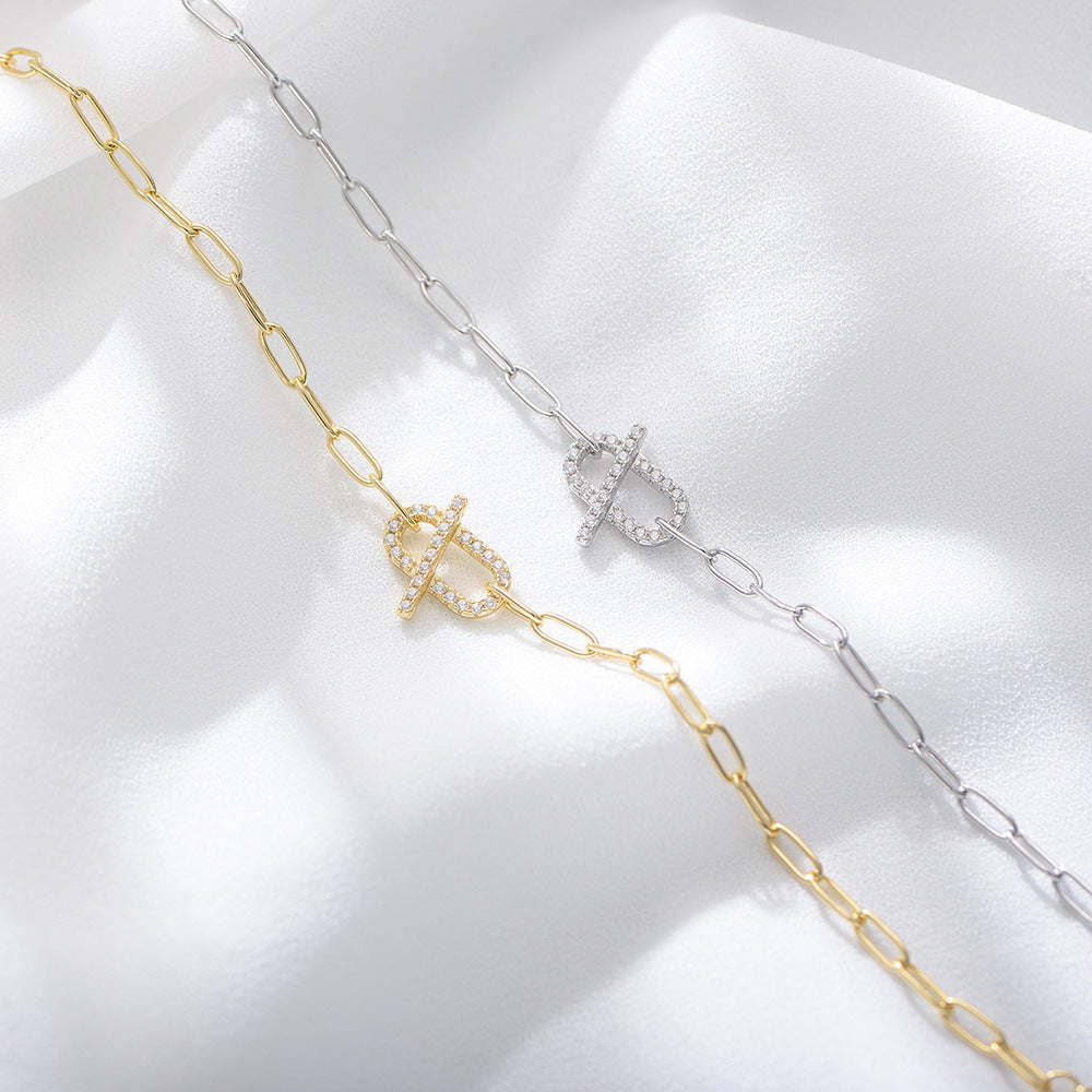 Geometric Ring Micro Pave Bracelet – detail view 3