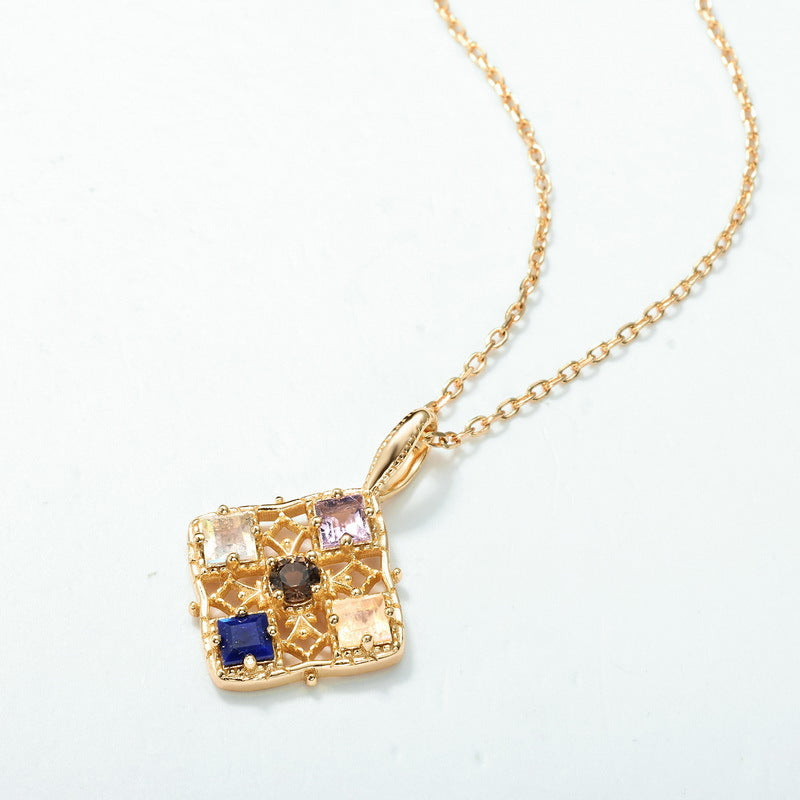 Amethyst Vintage Court Window Necklace