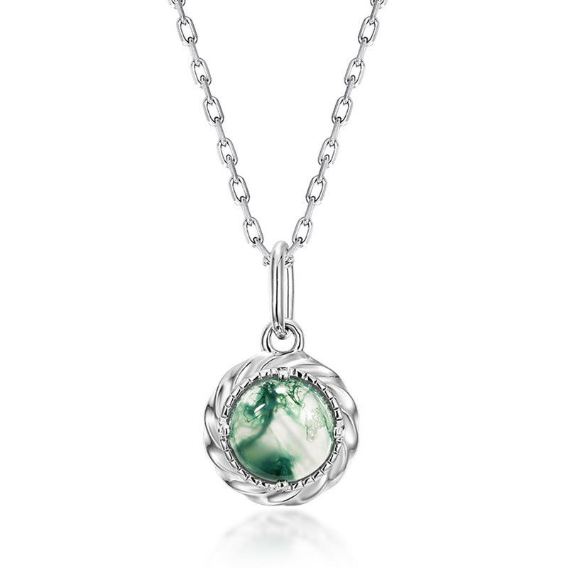 Gold-Plated Retro Opal Pendant Necklace – image 5