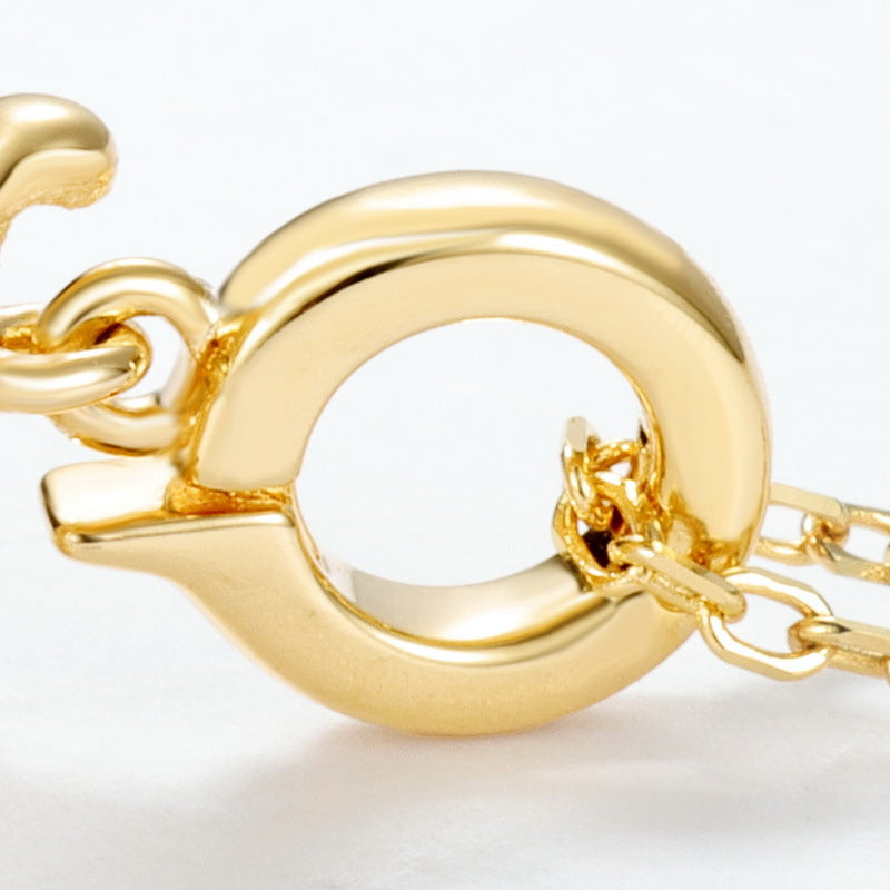 Gold-Plated Stroller Zircon Pendant Necklace – detail view 3
