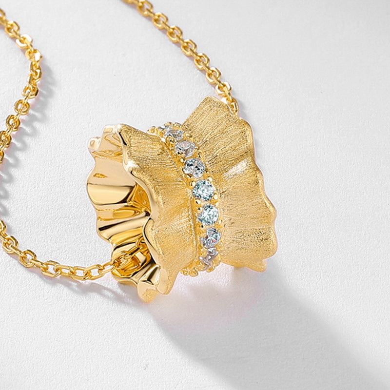 Gold-Plated Bold Zircon Pendant Necklace – gold plated jewellery wholesale