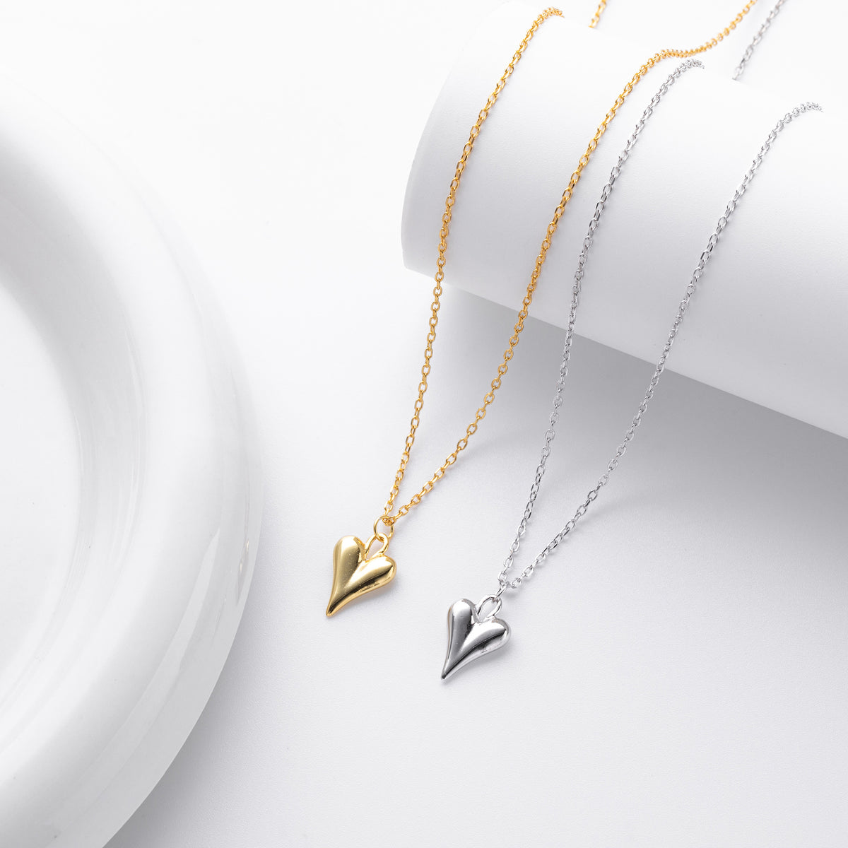 Plain Heart Pendant Necklace – wholesale silver necklaces