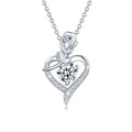 Moissanite Heart Rose Pendant Necklace – image 7