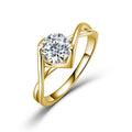Round Moissanite Engagement Ring