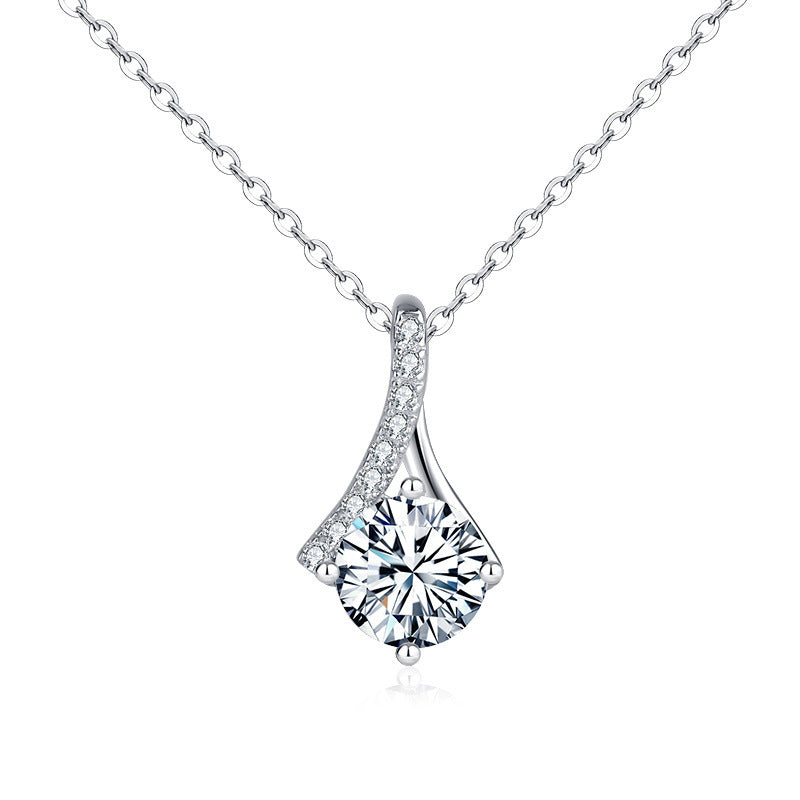 Moissanite Herringbone Necklace