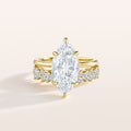 Marquise Solitaire Bridal Ring Set