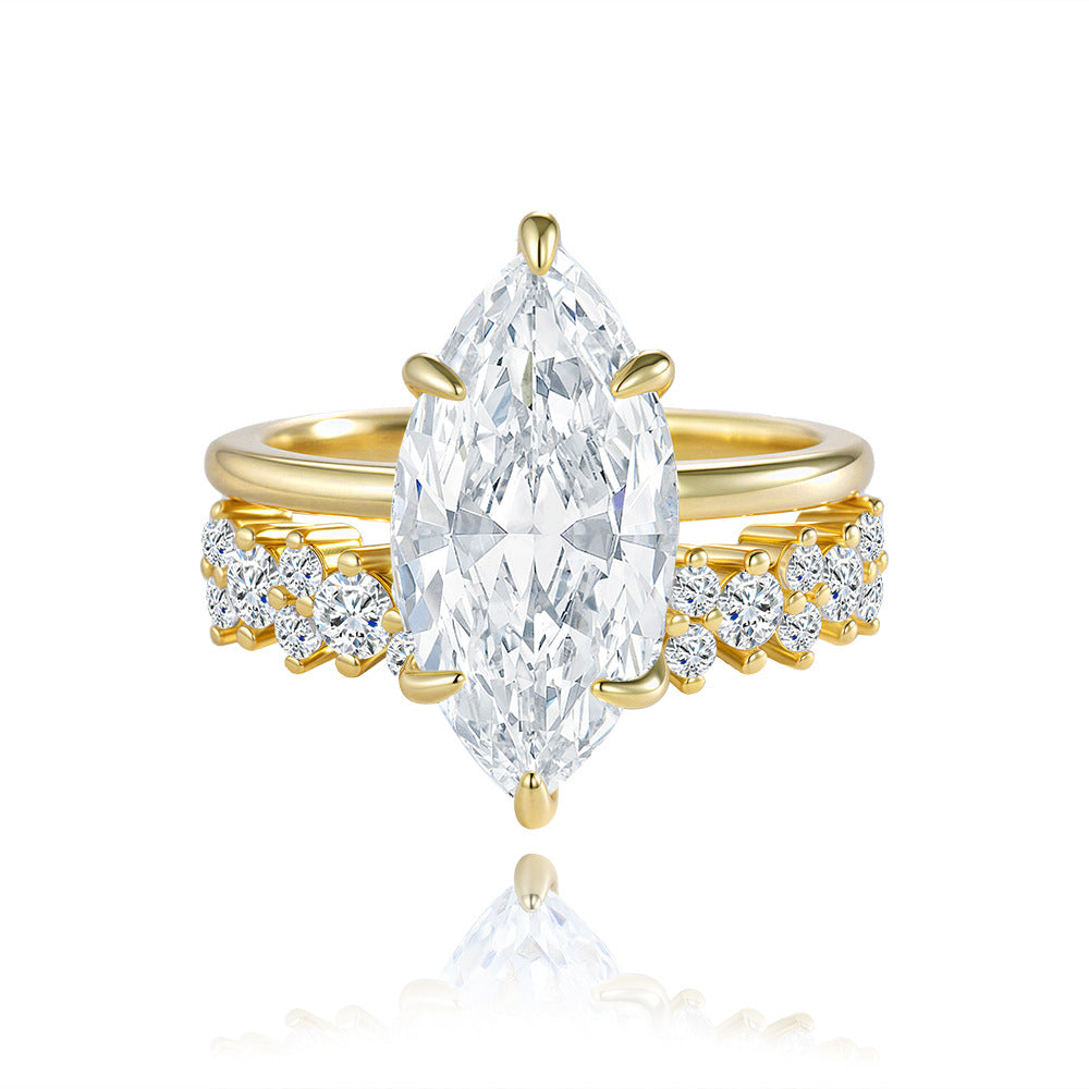 Marquise Solitaire Bridal Ring Set – bridal set