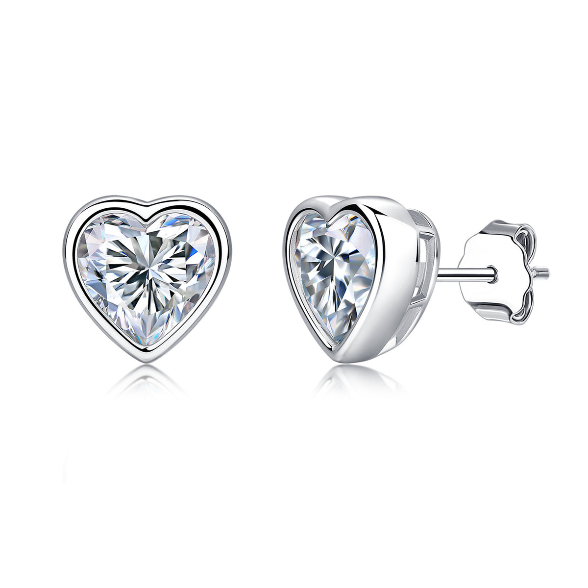 Love Moissanite Stud Earrings – wholesale moissanite jewelry