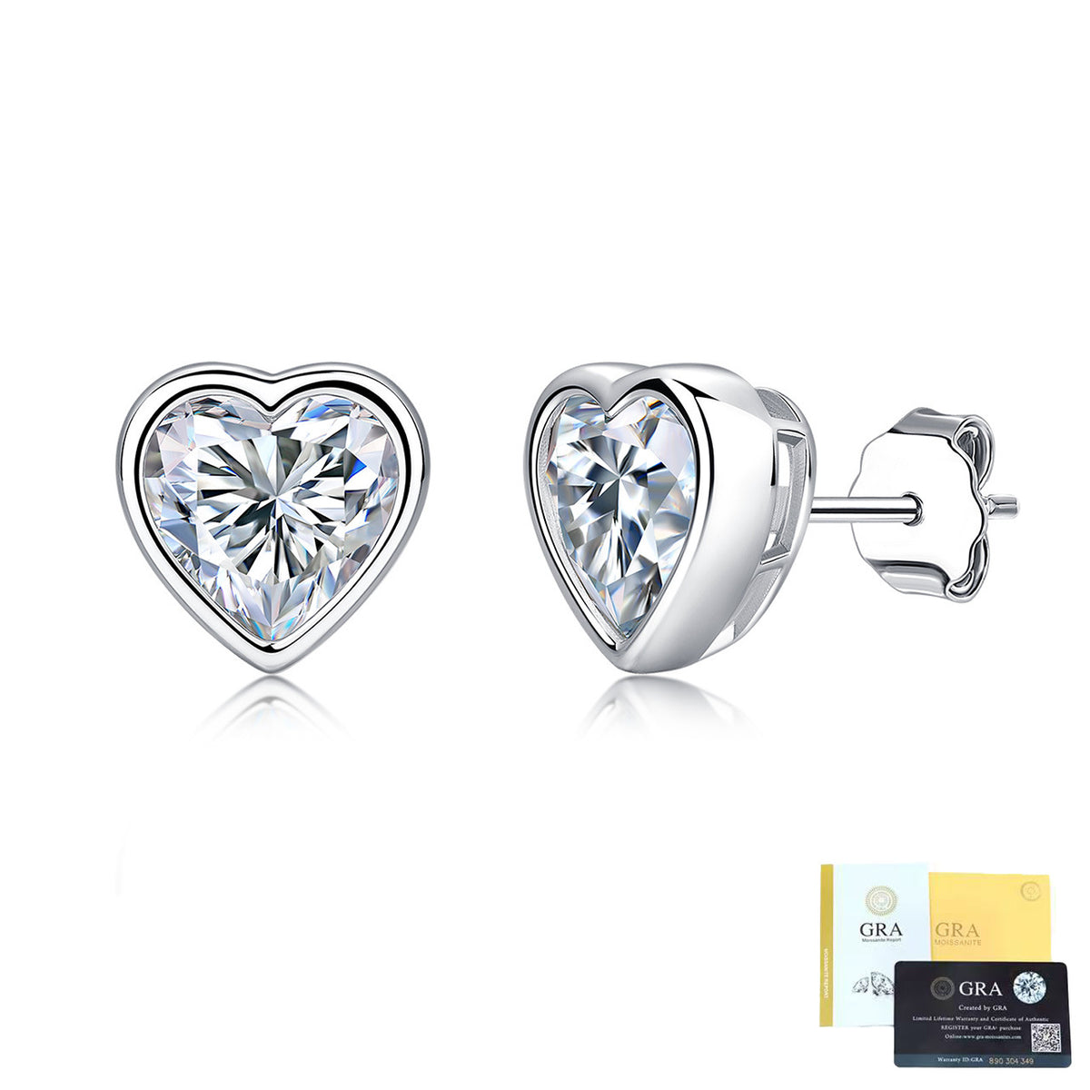 Love Moissanite Stud Earrings – image 4