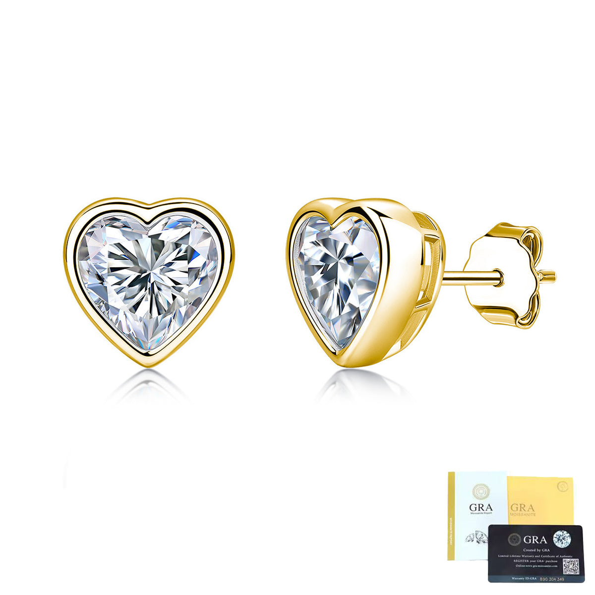Love Moissanite Stud Earrings – image 5