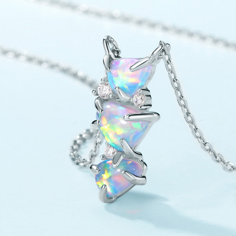 Magic Color Synthetic Opal Pendant Necklace