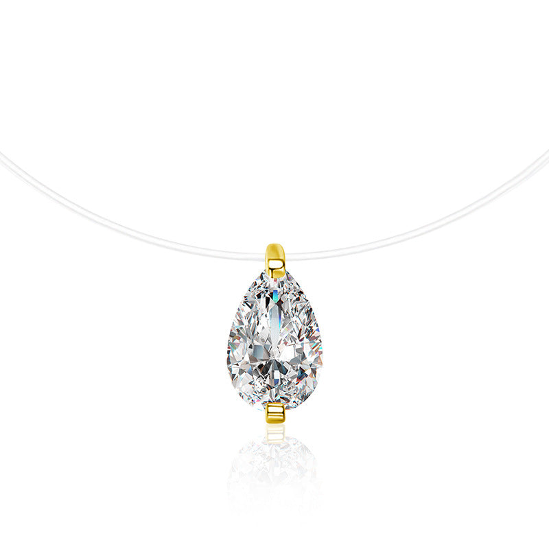 Mermaid Tears Moissanite Drop Necklace – image 6