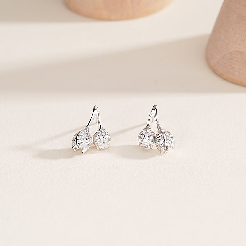 Minimalist Tulip Stud Earrings