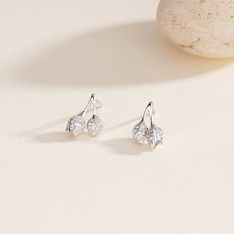 Minimalist Tulip Stud Earrings – image 5