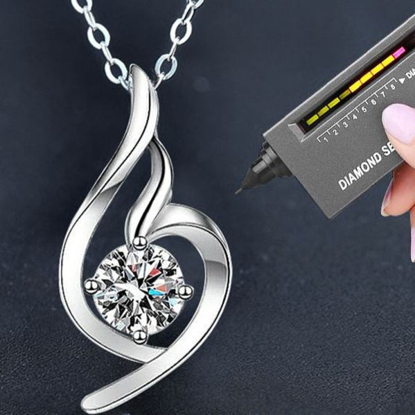 Moissanite Angel Pendant Necklace – image 5