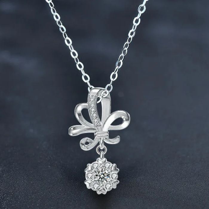 Moissanite Bridal Bow Bouquet Necklace – moissanite wholesale