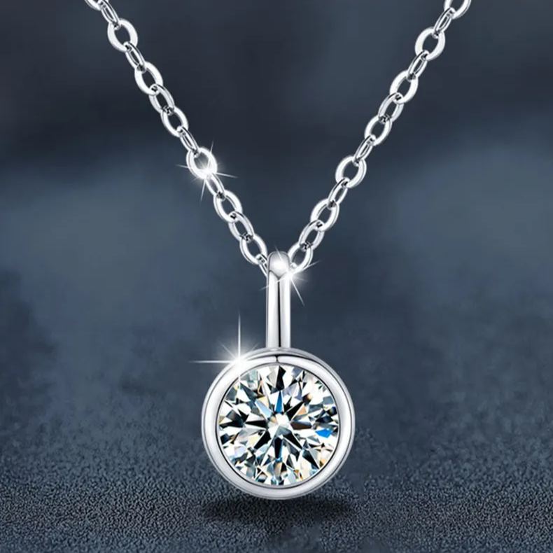 Moissanite Bubble Pendant Necklace – wholesale moissanite jewelry