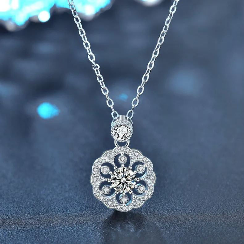 Moissanite Cherry Blossom Necklace – moissanite wholesale