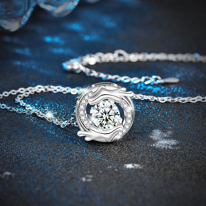 Moissanite Dragon Medallion Necklace – image 4