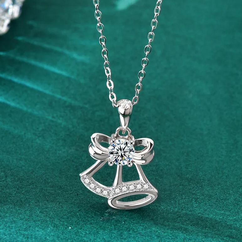 Moissanite Christmas Bell Necklace – wholesale moissanite jewelry