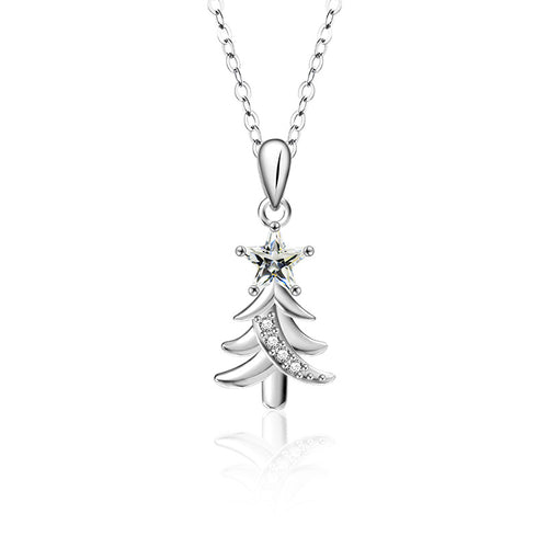 Moissanite Christmas Tree Necklace