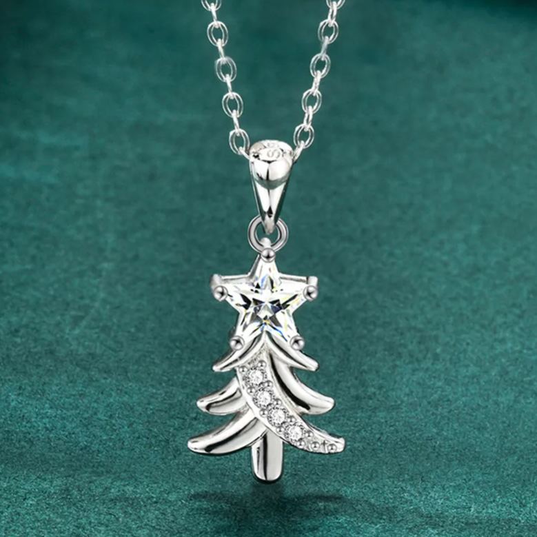 Moissanite Christmas Tree Necklace – wholesale moissanite jewelry