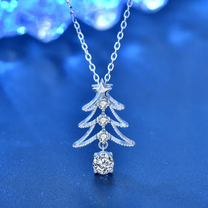Moissanite Christmas Tree Necklace – wholesale moissanite jewelry