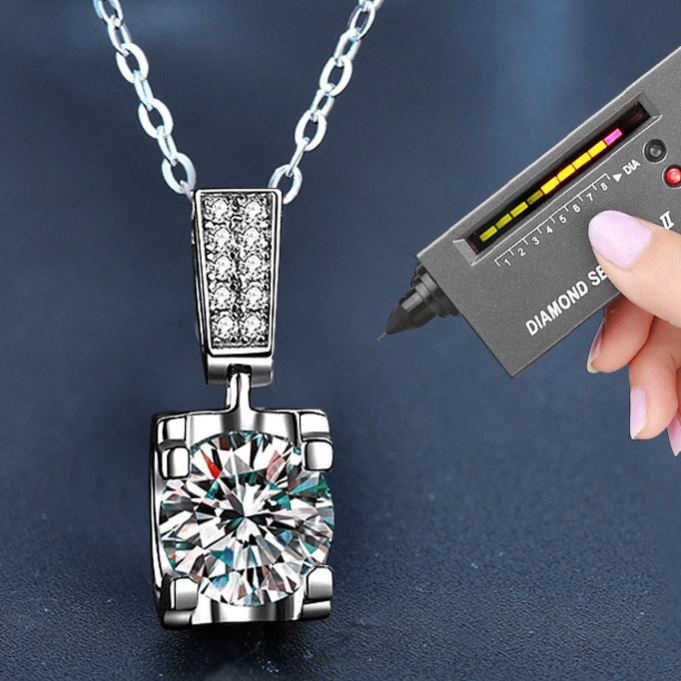 Four-Prong Moissanite Ox Head Necklace – image 5