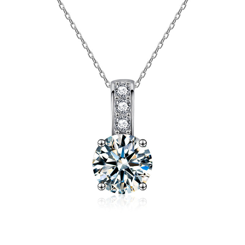 Classic Four-Claw Moissanite Necklace