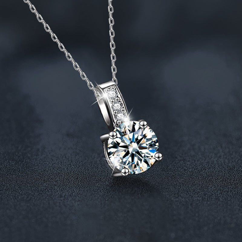 Classic Four-Claw Moissanite Necklace – image 5