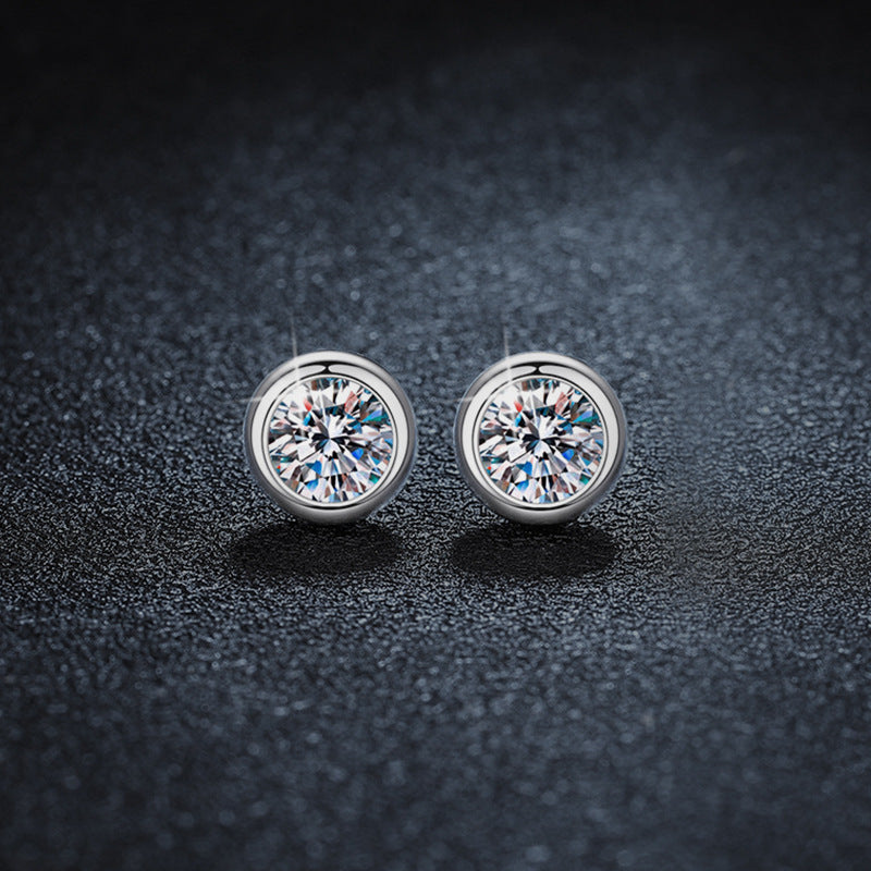 Classic Round Moissanite Stud Earrings – wholesale moissanite jewelry