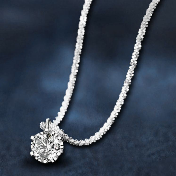 Crown Six-Claw Moissanite Necklace – image 4