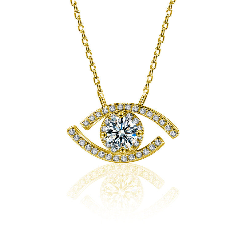 Moissanite Devil's Eye Pendant Necklace – image 6
