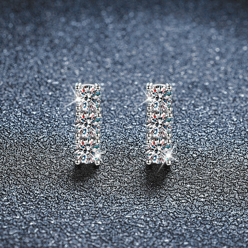 Ribbed Moissanite Earrings – wholesale moissanite jewelry
