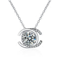 Moissanite Double C Pendant Necklace