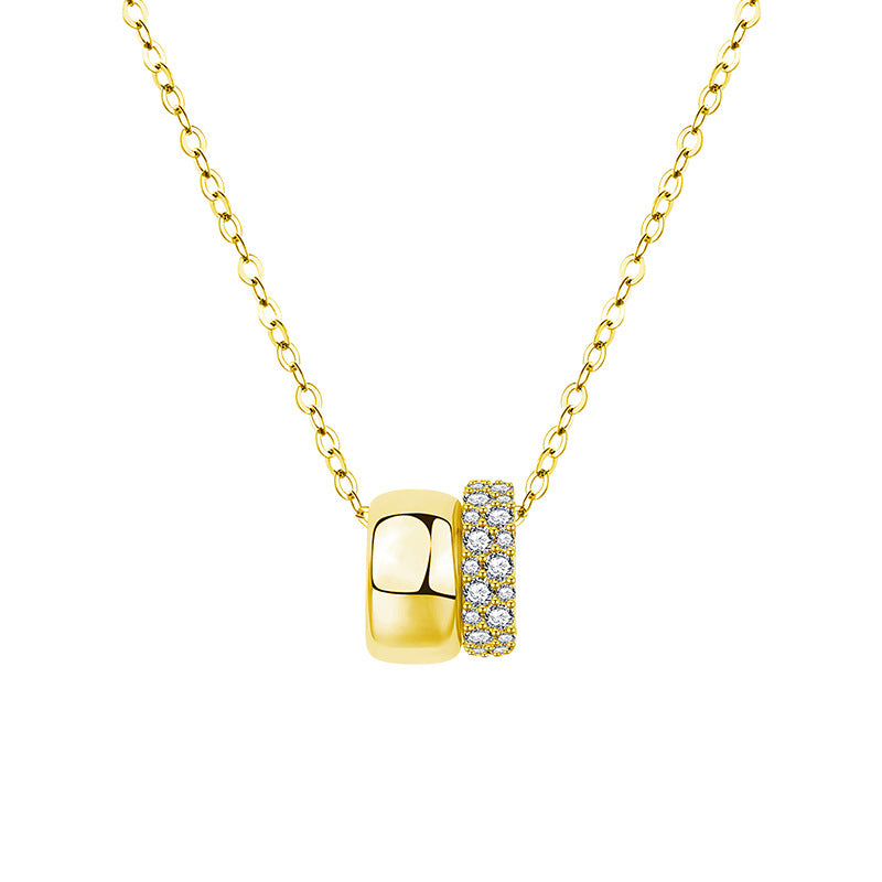 Moissanite Double Ring Necklace – image 6
