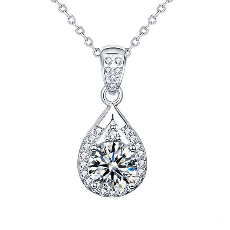 Moissanite Drop Pendant Necklace – image 7