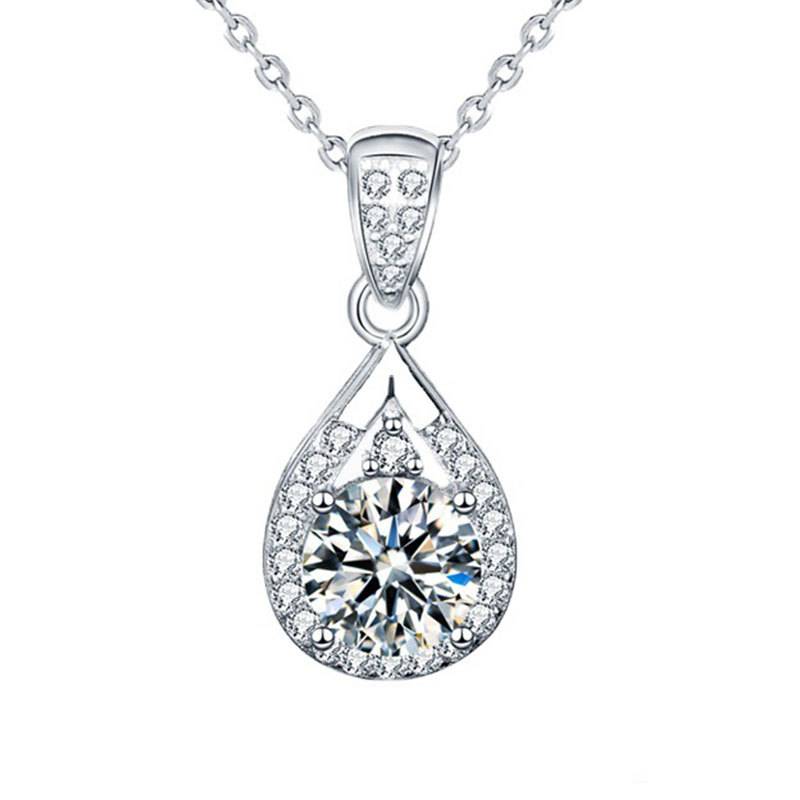 Moissanite Drop Pendant Necklace – image 8