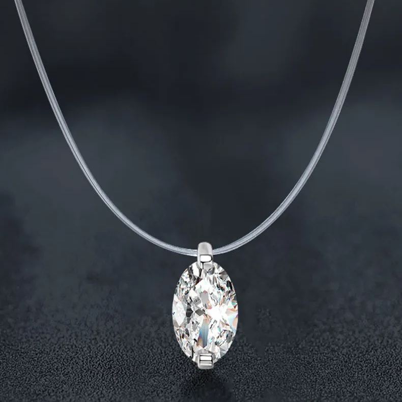 Oval Moissanite Pendant Necklace – wholesale moissanite jewelry