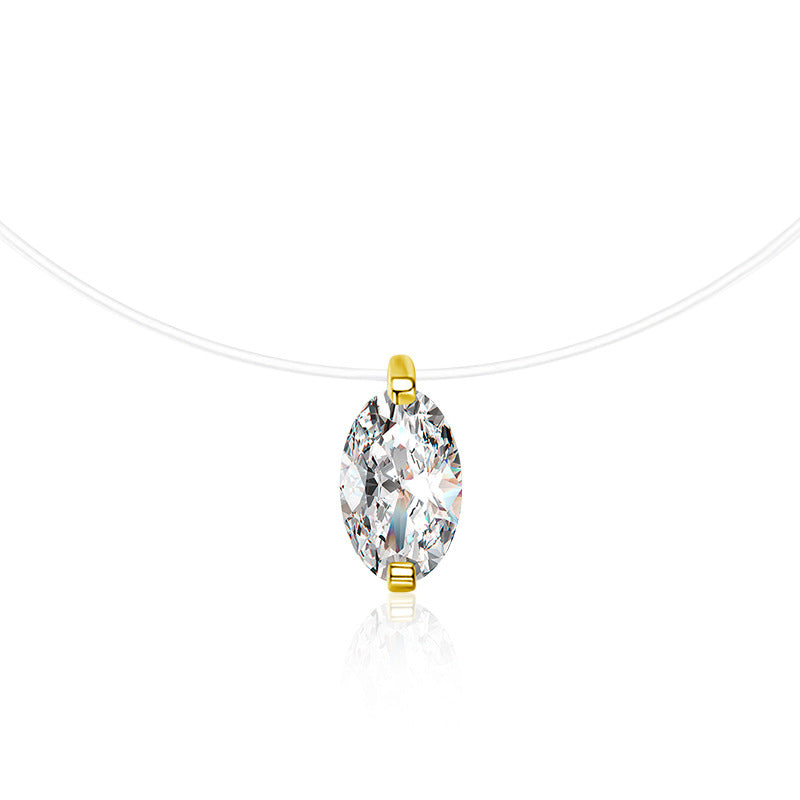 Oval Moissanite Pendant Necklace – image 6