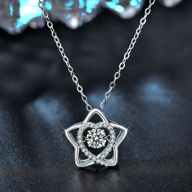 Five-Pointed Star Moissanite Necklace – wholesale moissanite jewelry