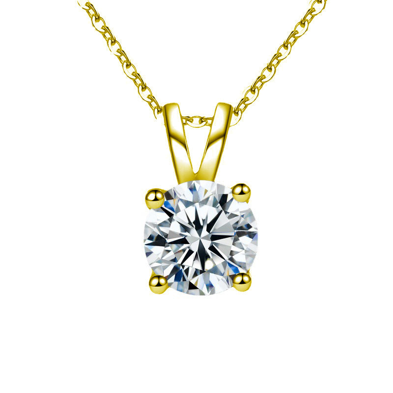 Four-Claw Moissanite Solitaire Necklace – image 6