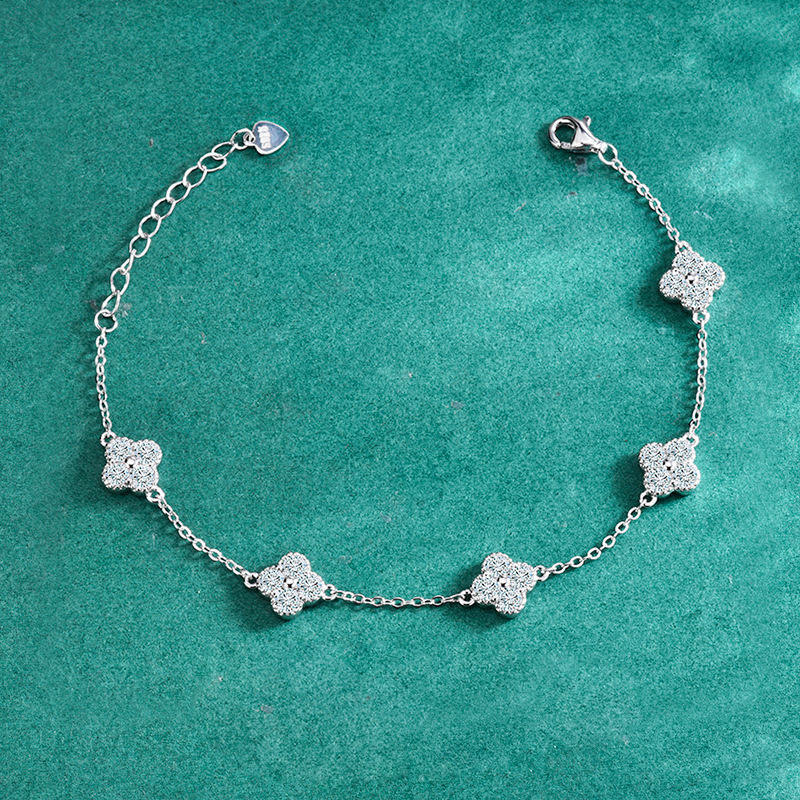 Moissanite Clover Bracelet YCS093