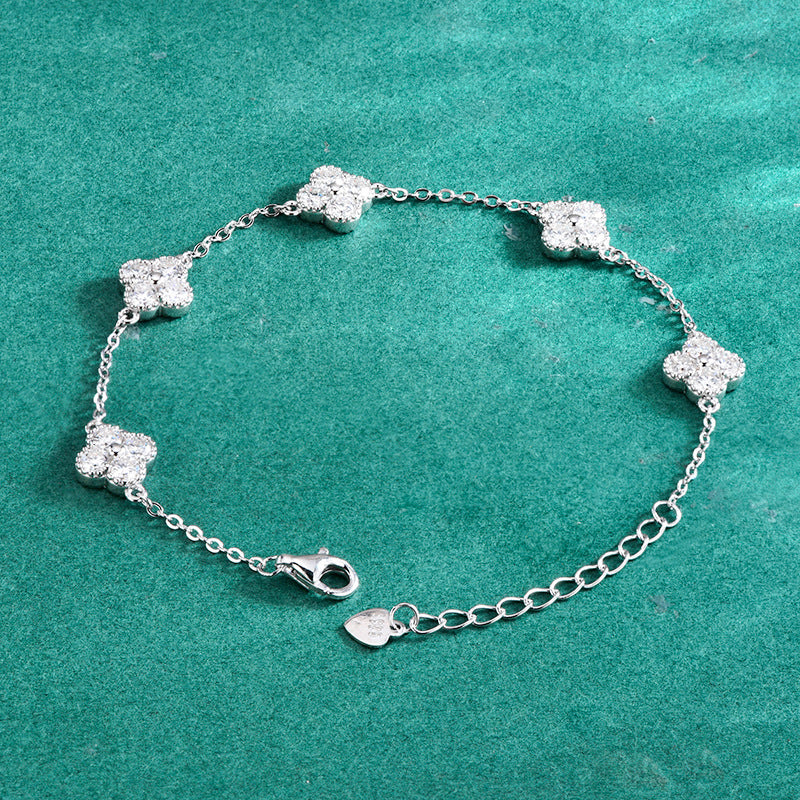Moissanite Clover Bracelet YCS093 – wholesale moissanite jewelry