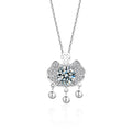 Moissanite Good Fortune Safety Lock Necklace